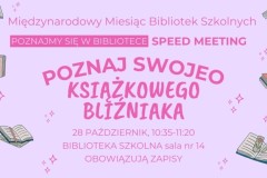 28-10-2024 Speed Meeting w bibliotece szkolnej